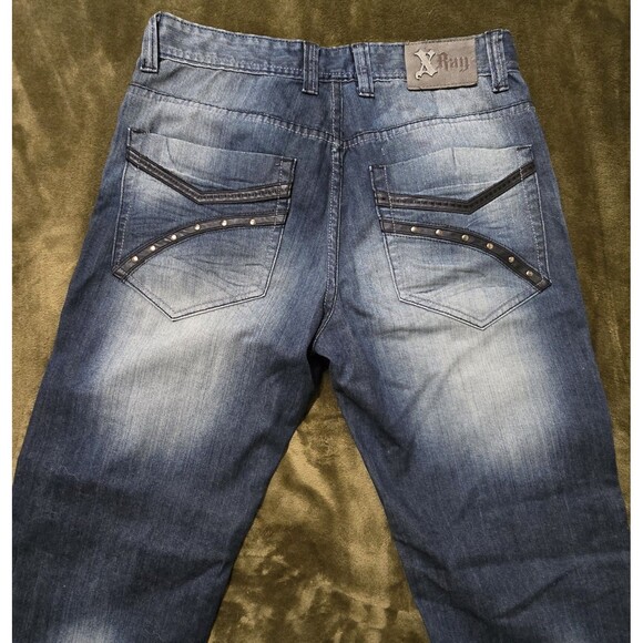 X Ray Jeans Men's Distressed Faded Washed Blue Streetwear Size 32 - Picture 3 of 4